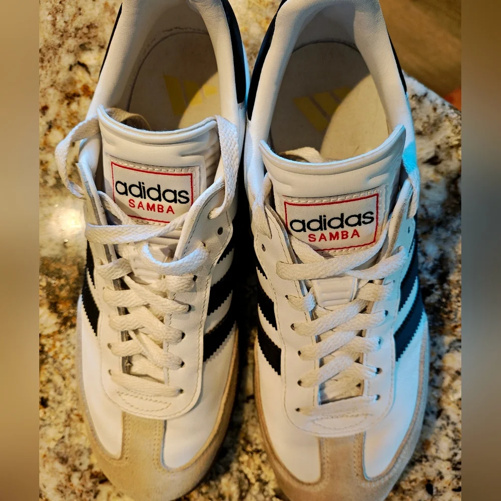 Adidas Samba White and Black Men's Shoes 8.5 - Picture 3 of 6